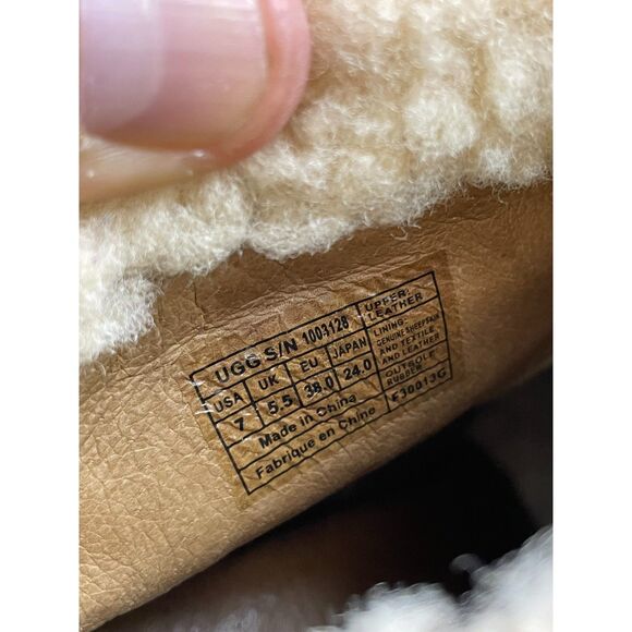 UGG Dandylion Chestnut Women's 7 Brown Bootie Suede Leather Boot Fur Trim - Picture 8 of 11